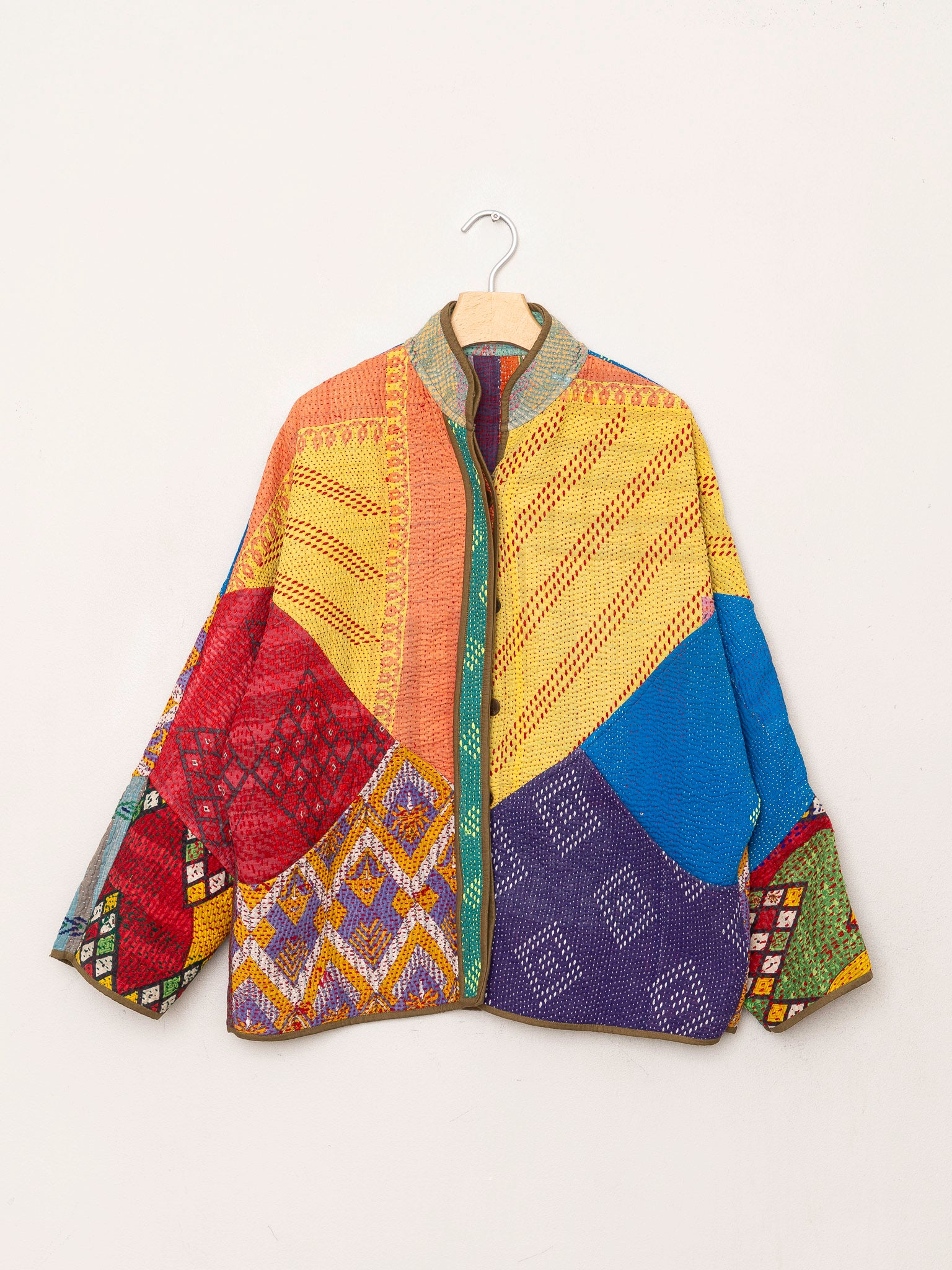 The Ladhiya Quilted Patchwork Kantha Jacket