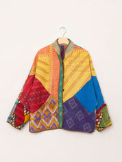The Ladhiya Quilted Patchwork Kantha Jacket