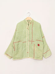 The Ladhiya Quilted Indigo Kantha Jacket