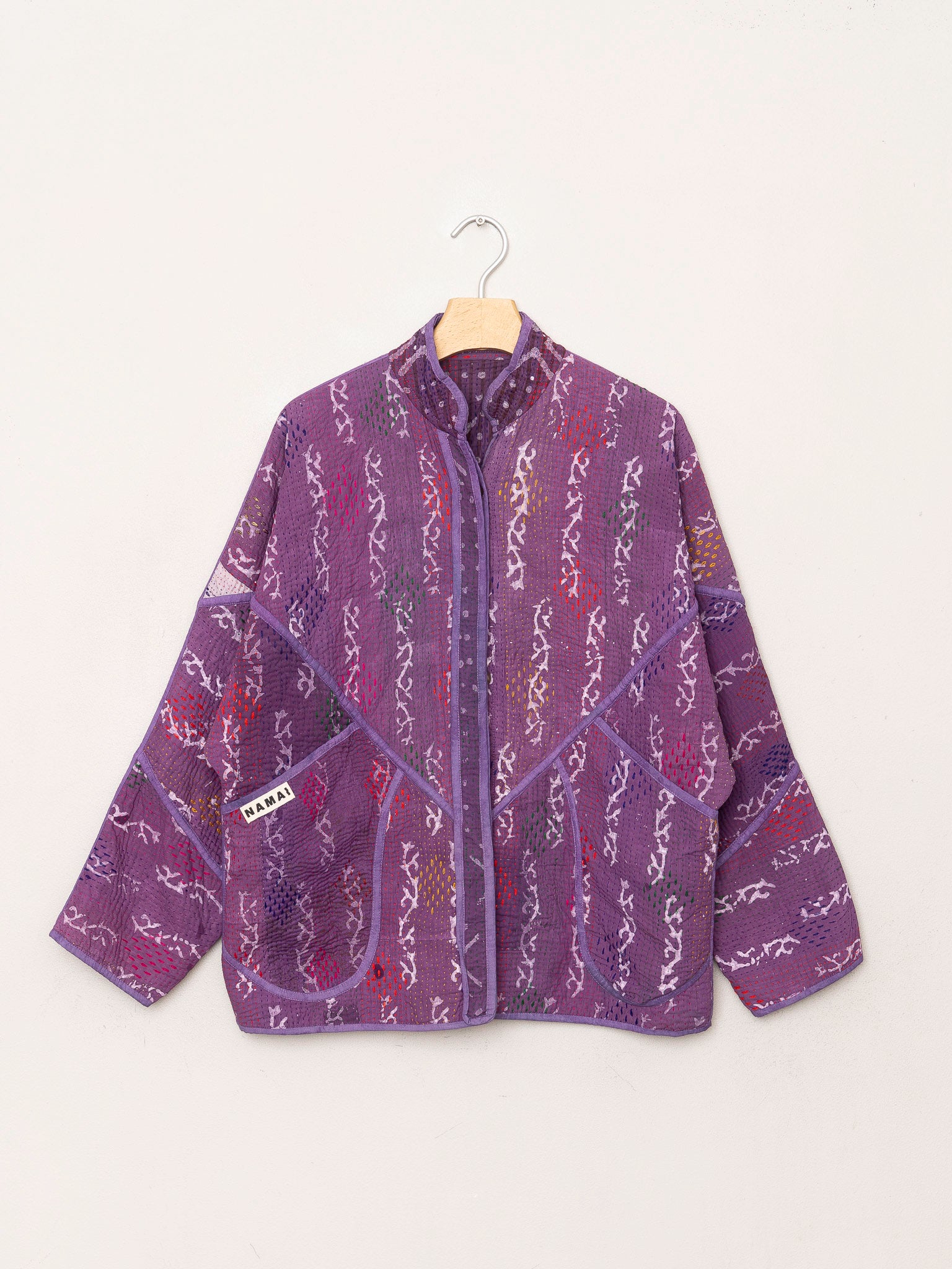 The Ladhiya Quilted Indigo Kantha Jacket