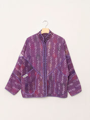 The Ladhiya Quilted Indigo Kantha Jacket
