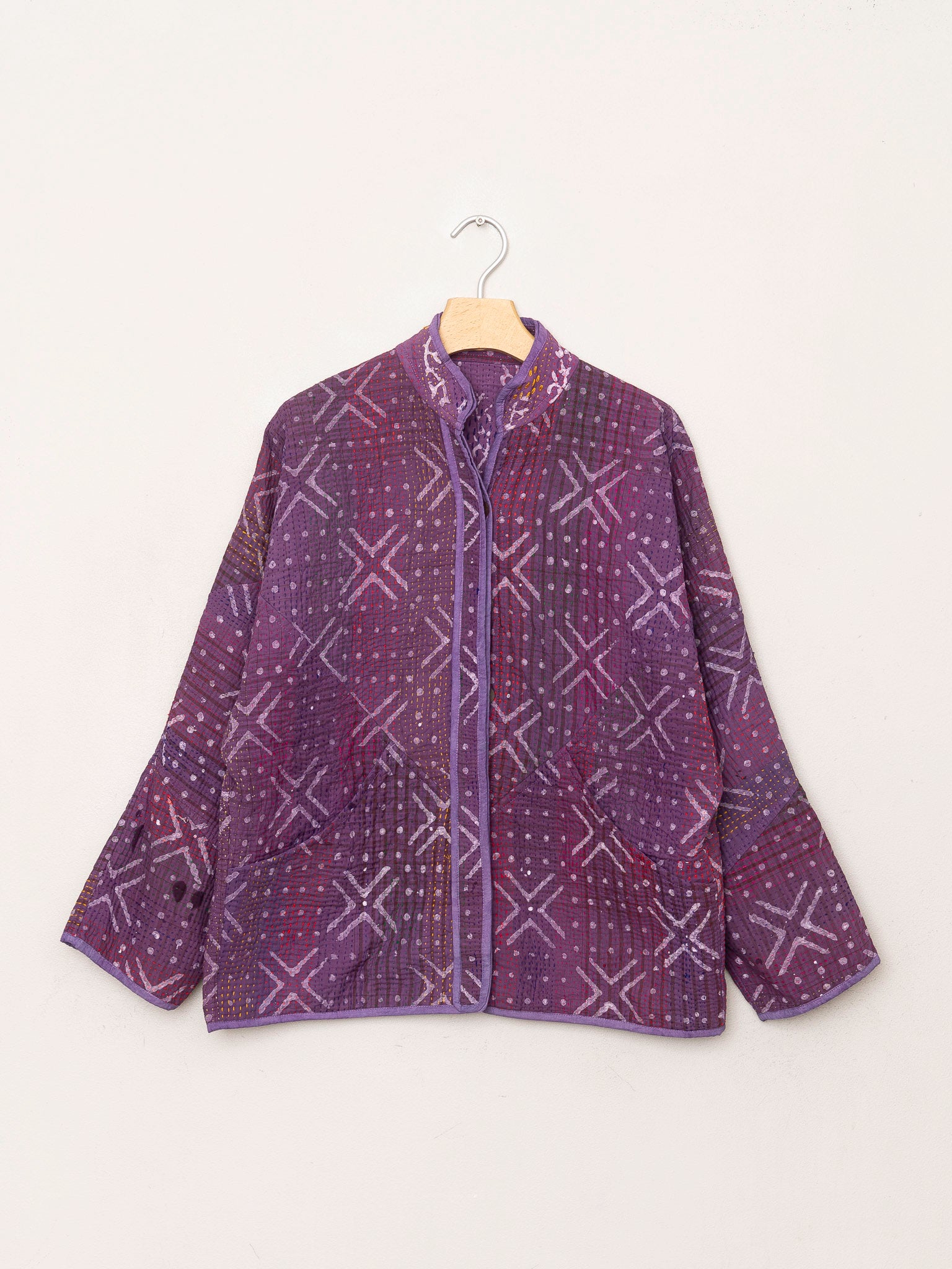 The Ladhiya Quilted Indigo Kantha Jacket