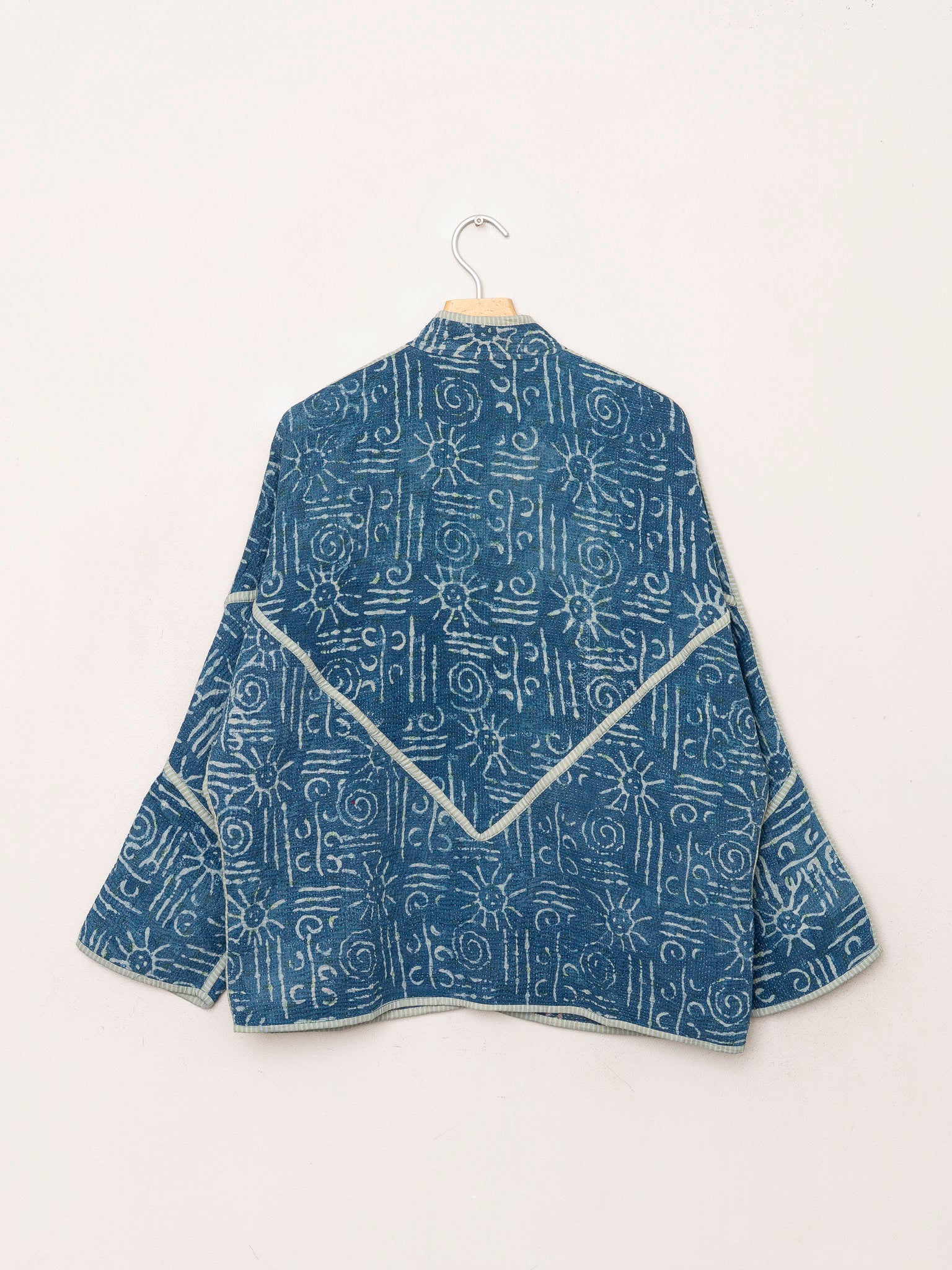 The Ladhiya Quilted Indigo Kantha Jacket