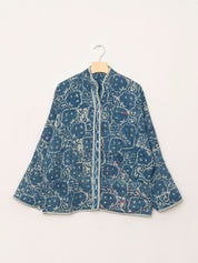 The Ladhiya Quilted Indigo Kantha Jacket