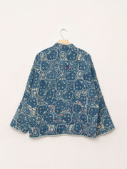 The Ladhiya Quilted Indigo Kantha Jacket