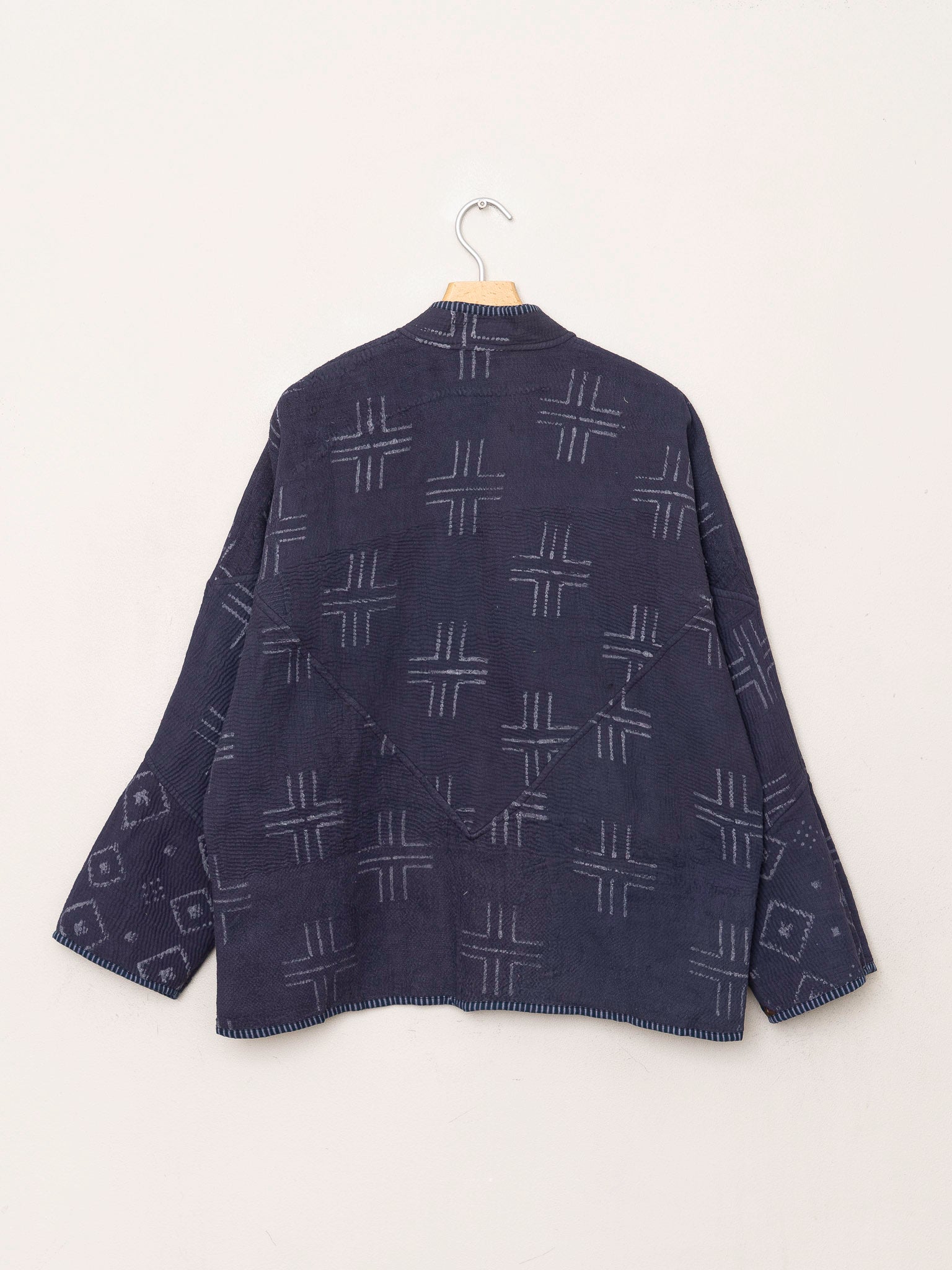 The Ladhiya Quilted Indigo Kantha Jacket