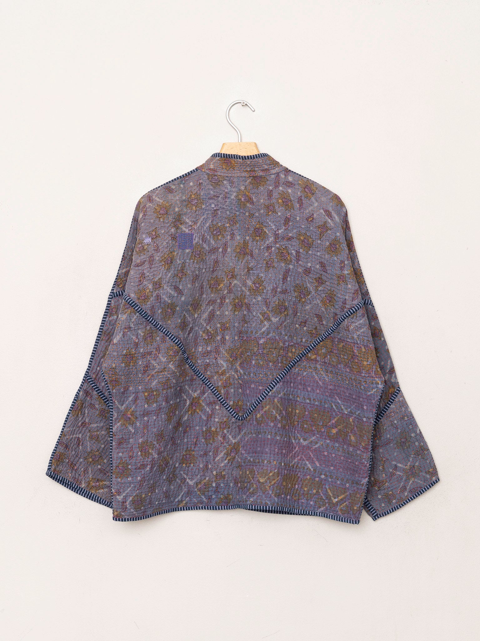 The Ladhiya Quilted Indigo Kantha Jacket