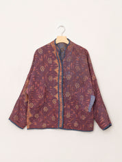 The Ladhiya Quilted Indigo Kantha Jacket