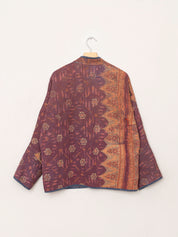 The Ladhiya Quilted Indigo Kantha Jacket