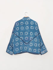 The Ladhiya Petite Quilted Indigo Kantha Jacket