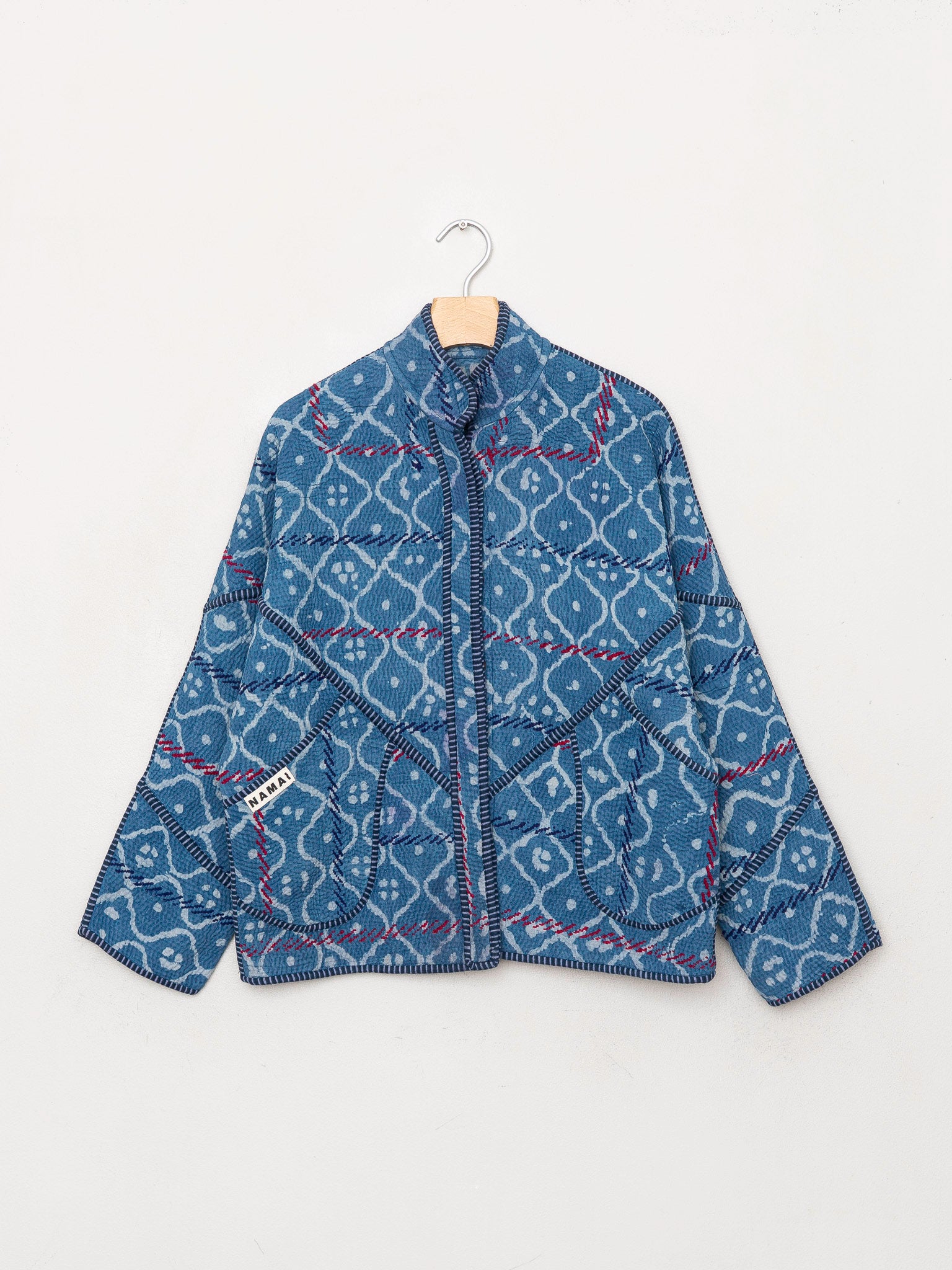 The Ladhiya Petite Quilted Indigo Kantha Jacket