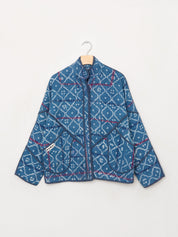 The Ladhiya Petite Quilted Indigo Kantha Jacket