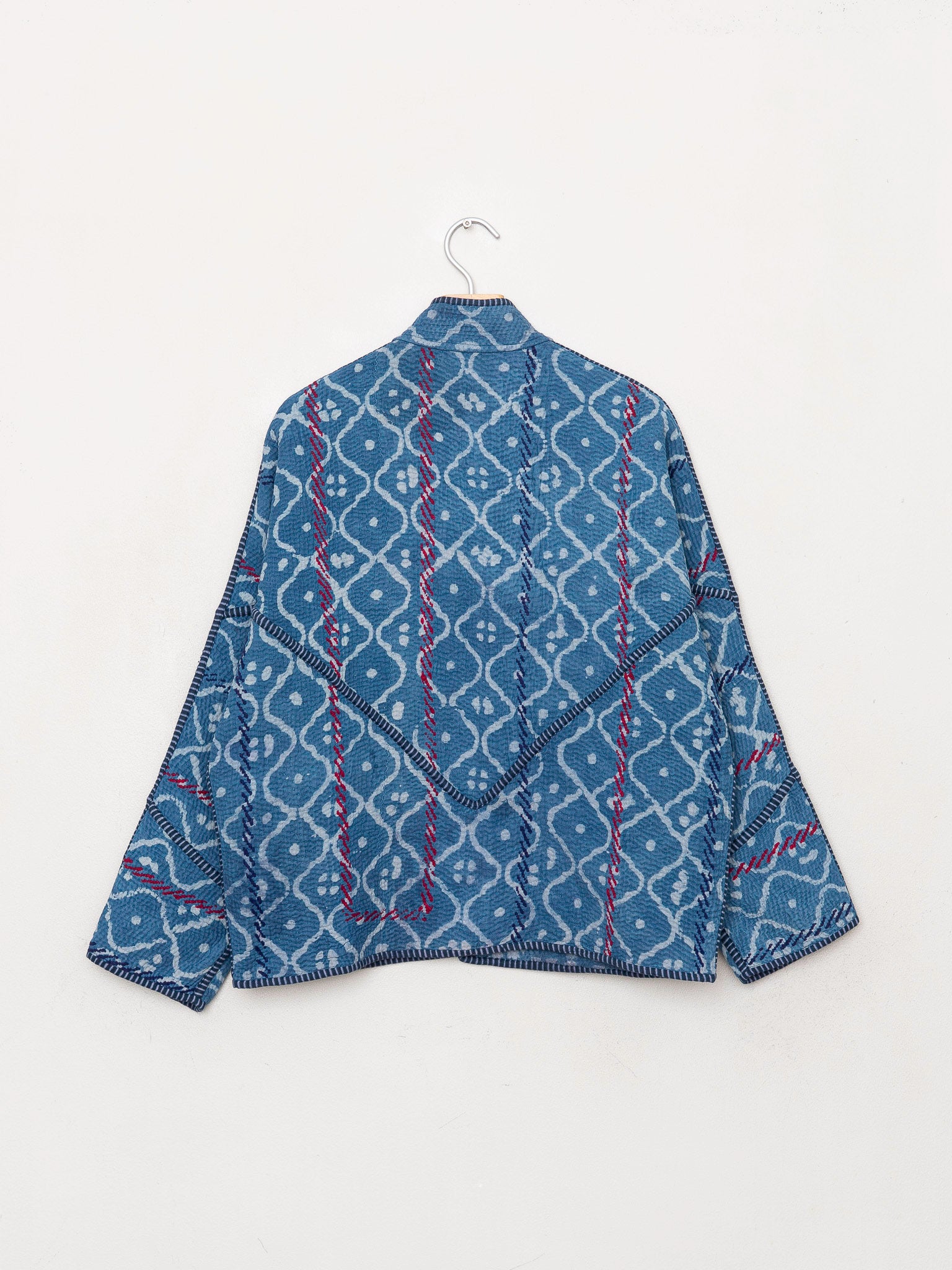 The Ladhiya Petite Quilted Indigo Kantha Jacket