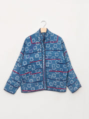 The Ladhiya Petite Quilted Indigo Kantha Jacket