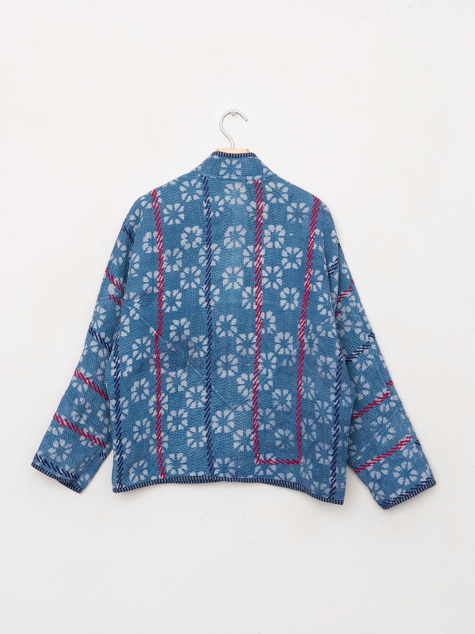 The Ladhiya Petite Quilted Indigo Kantha Jacket