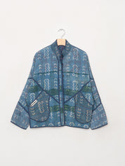 The Ladhiya Petite Quilted Indigo Kantha Jacket