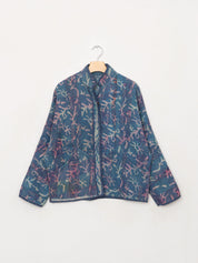 The Ladhiya Petite Quilted Indigo Kantha Jacket