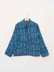 The Ladhiya Petite Quilted Indigo Kantha Jacket