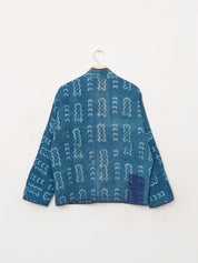 The Ladhiya Petite Quilted Indigo Kantha Jacket