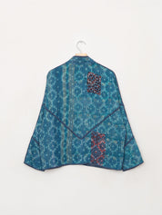 The Ladhiya Petite Quilted Indigo Kantha Jacket