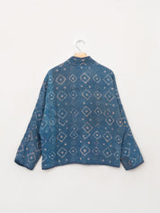 The Ladhiya Petite Quilted Indigo Kantha Jacket
