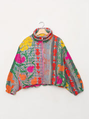 The Shira Quilted Puffer Bomber Jacket
