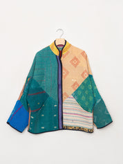 The Ladhiya Quilted Patchwork Kantha Jacket