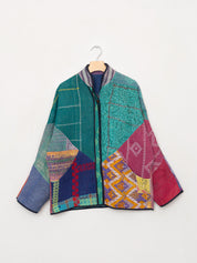 The Ladhiya Quilted Patchwork Kantha Jacket