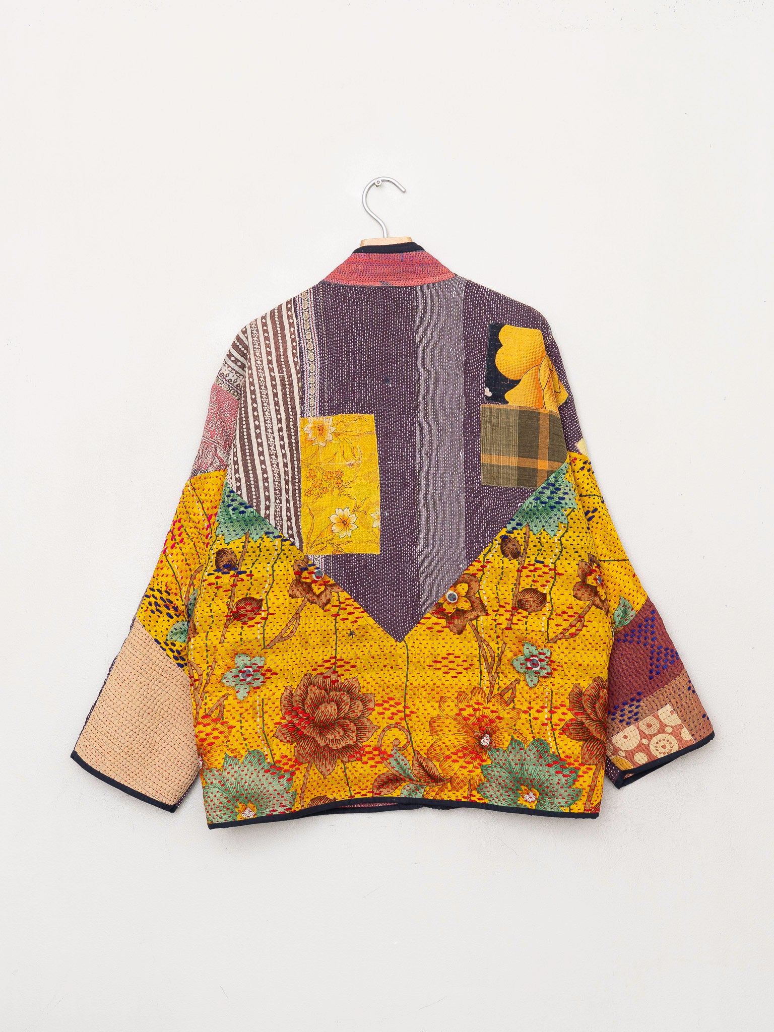 The Ladhiya Quilted Patchwork Kantha Jacket
