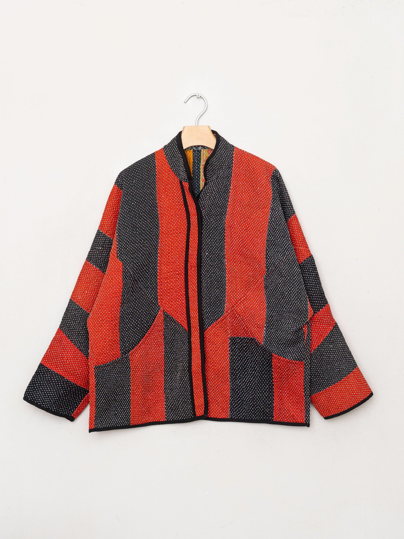 The Ladhiya Quilted Patchwork Kantha Jacket