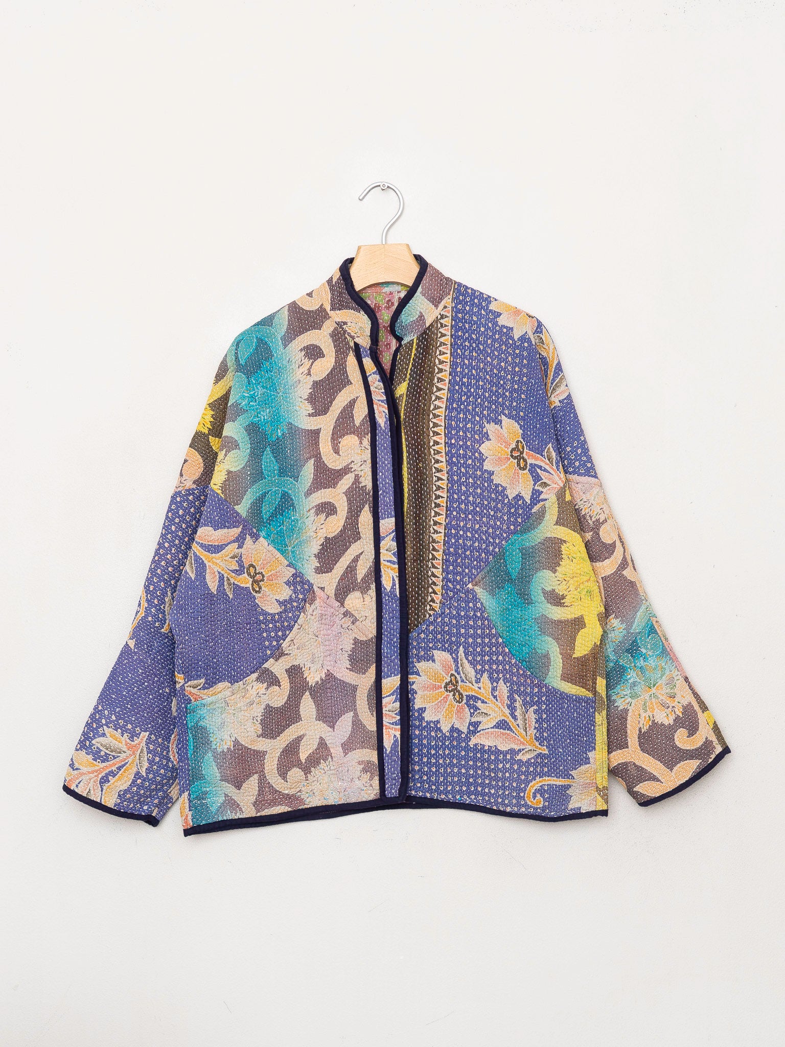 The Ladhiya Quilted Patchwork Kantha Jacket