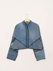 The Kaira Cropped Denim Jacket - Large