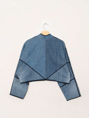 The Kaira Cropped Denim Jacket - Large