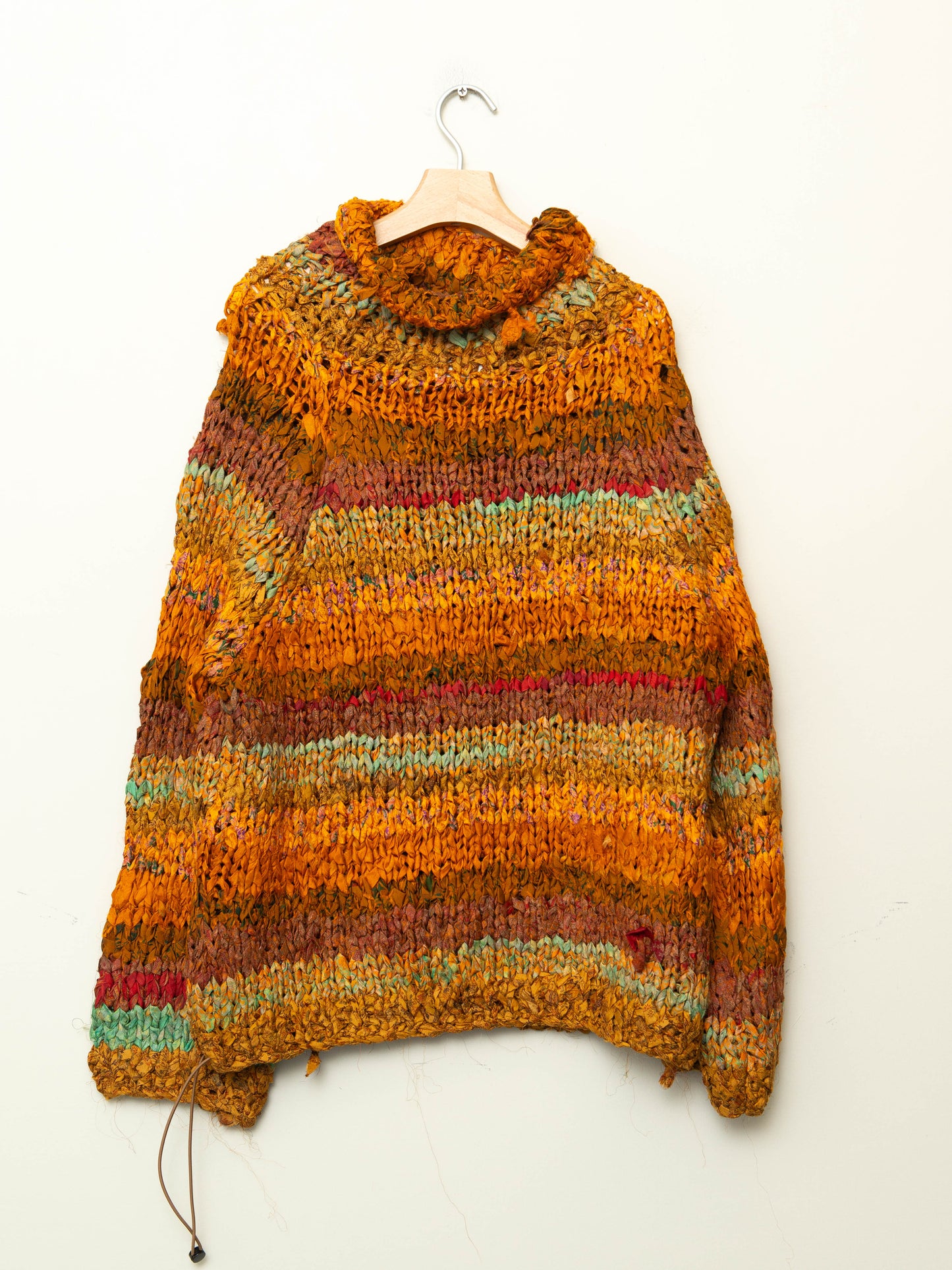 The Vishnu Recycled Silk Collar Sweater Turmeric