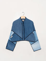 The Kaira Cropped Denim Jacket - Medium