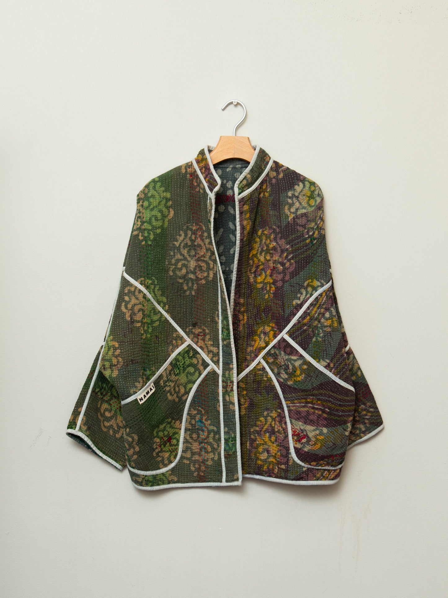 The Ishani Quilted Plant Dyed Kantha Jacket