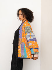 The Ladhiya Quilted Patchwork Kantha Jacket