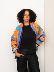 The Ladhiya Quilted Patchwork Kantha Jacket