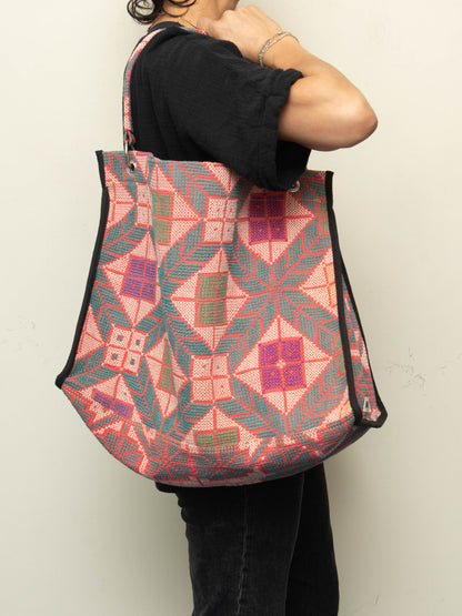 The Sakshi Cross-Stitch Quilted Shoulder Bag