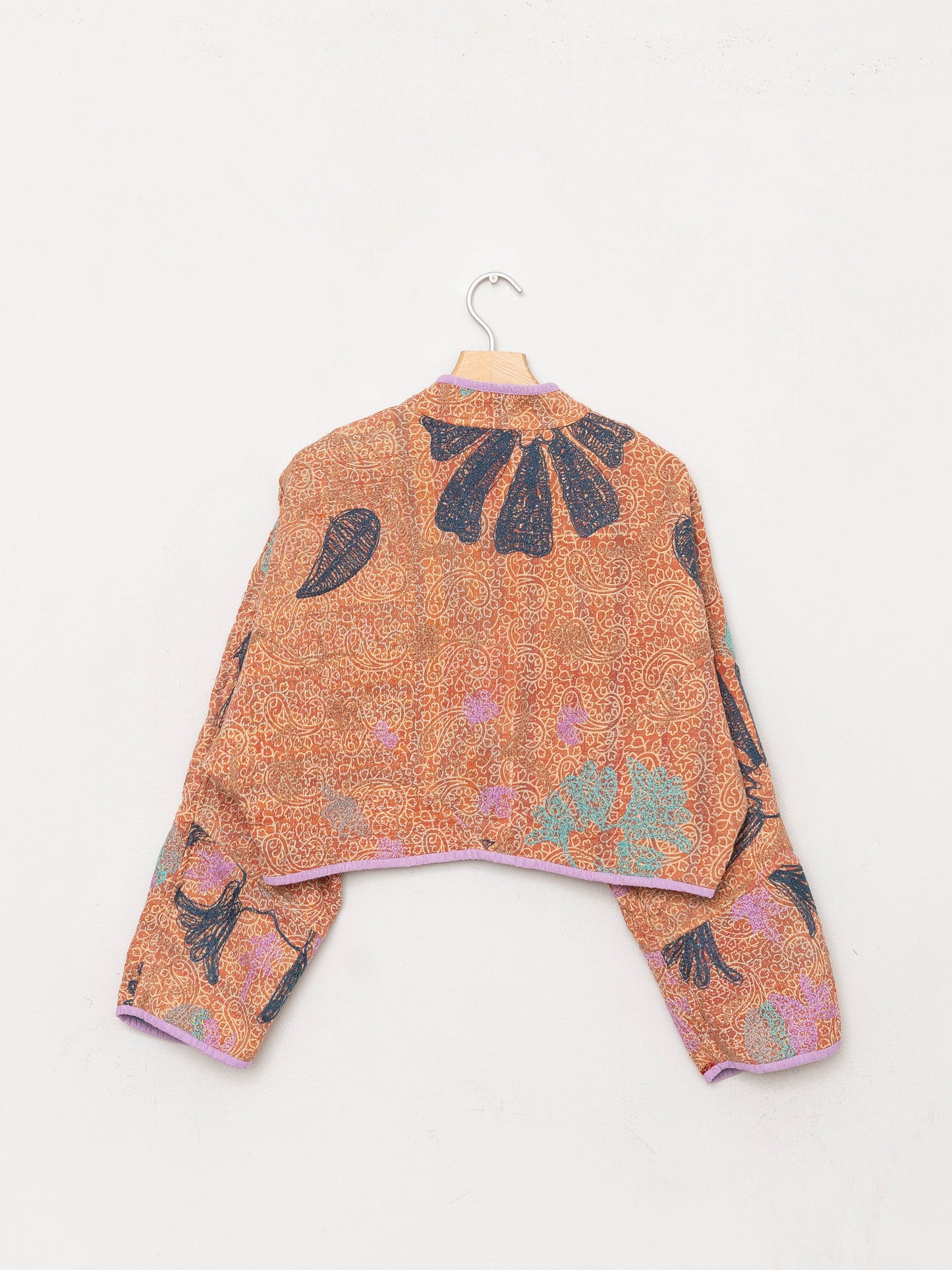 The Kaira Cropped Suzani Quilted Kantha Jacket