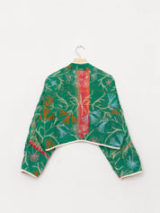 The Kaira Cropped Suzani Quilted Kantha Jacket