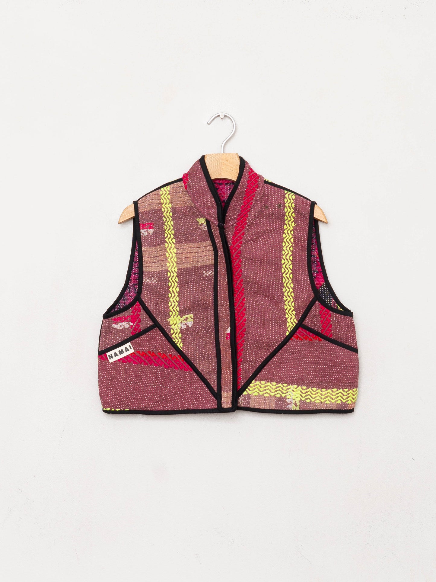 The Kaira Quilted Patchwork Kantha Vest