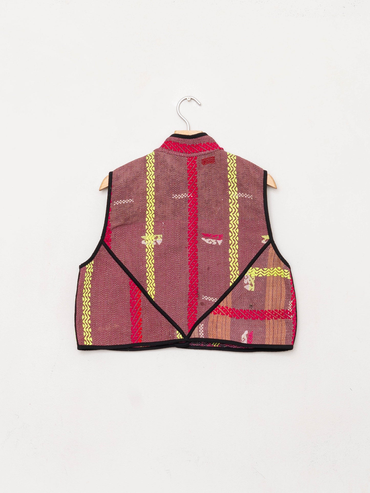 The Kaira Quilted Patchwork Kantha Vest