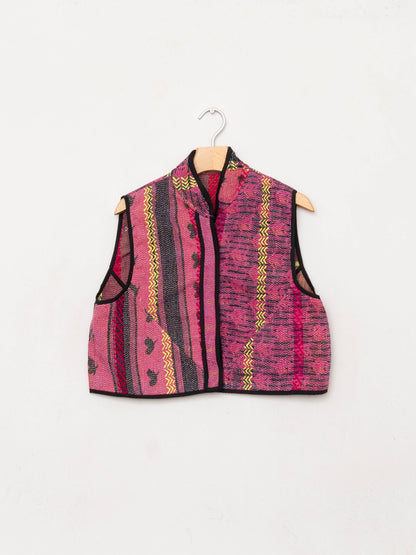 The Kaira Quilted Patchwork Kantha Vest