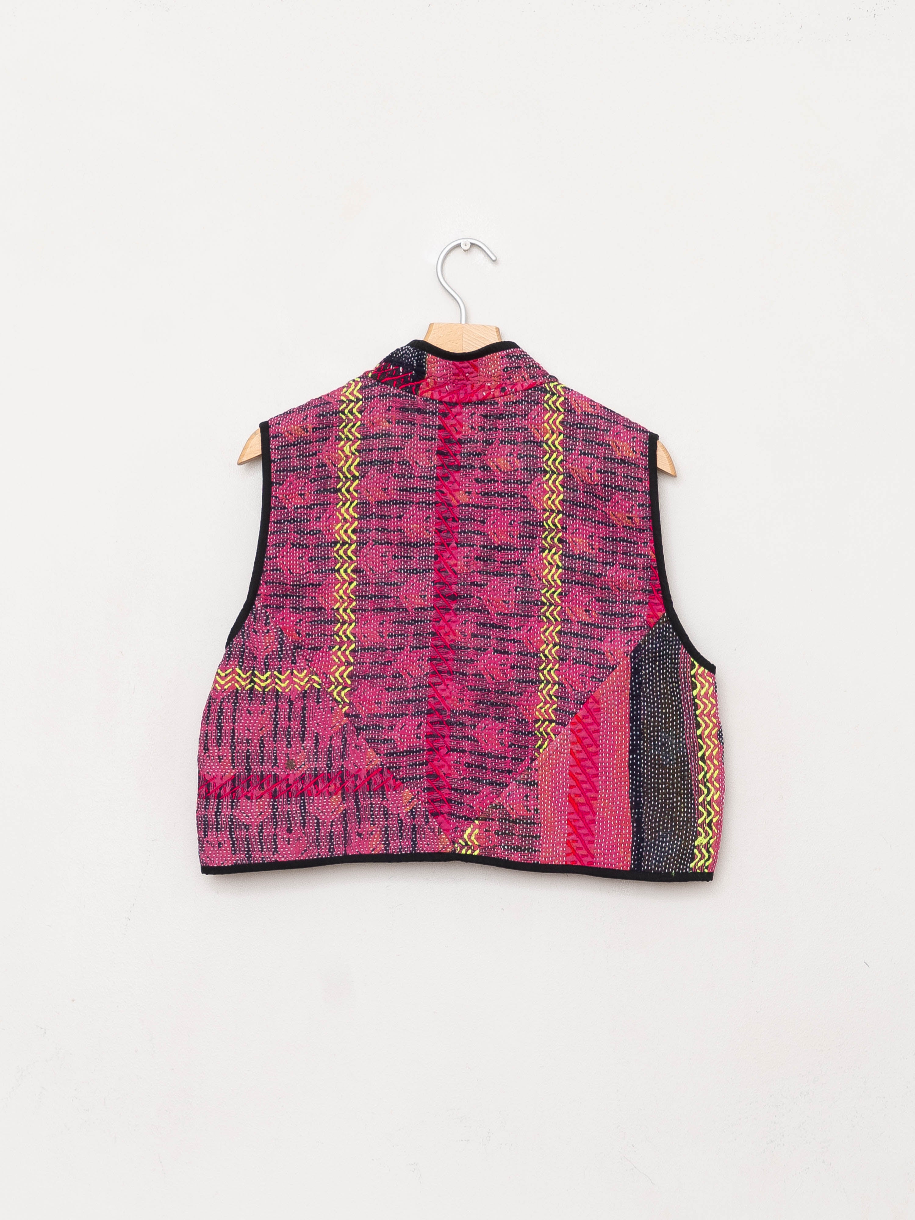 The Kaira Quilted Patchwork Kantha Vest