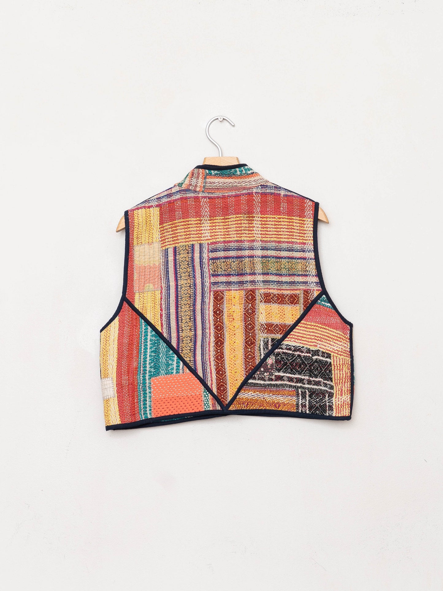 The Kaira Quilted Patchwork Kantha Vest