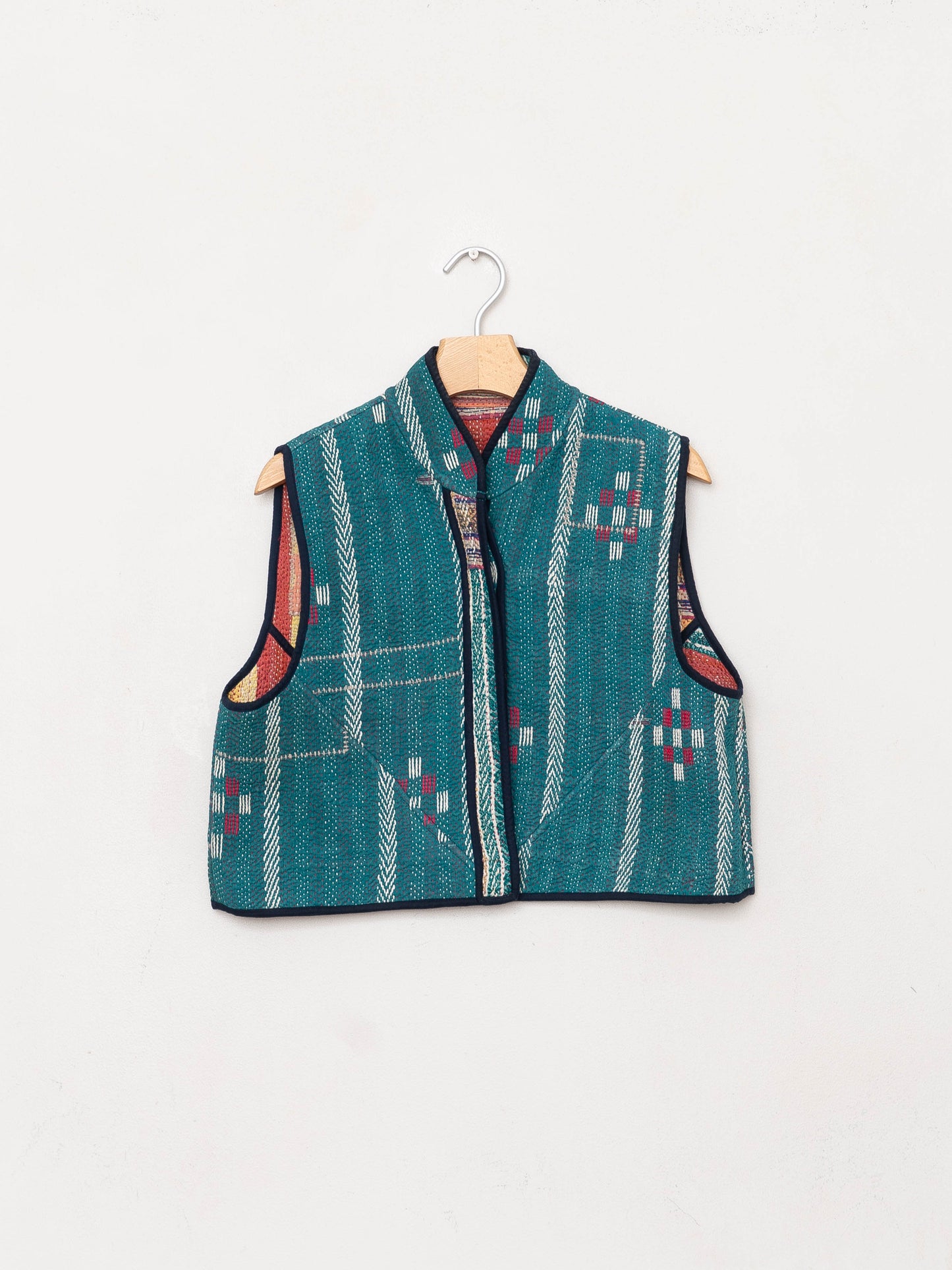The Kaira Quilted Patchwork Kantha Vest