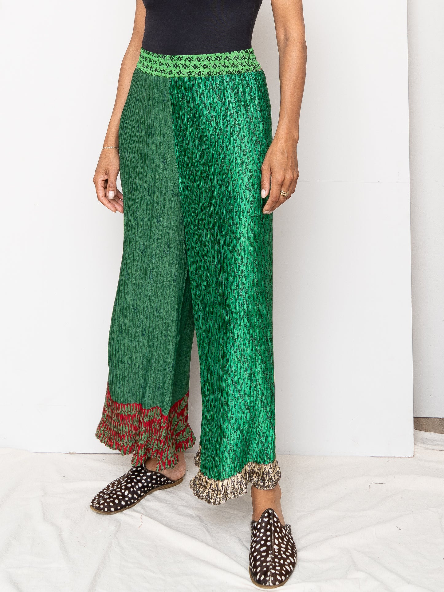 The Tanvi Upcycled Pleated Pant - Medium