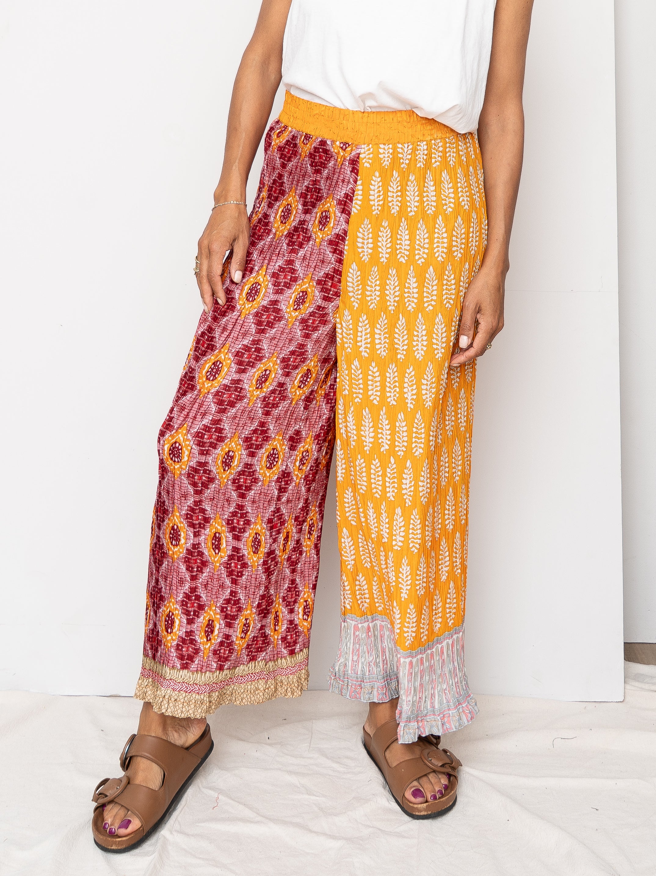 The Tanvi Upcycled Pleated Pant - Medium