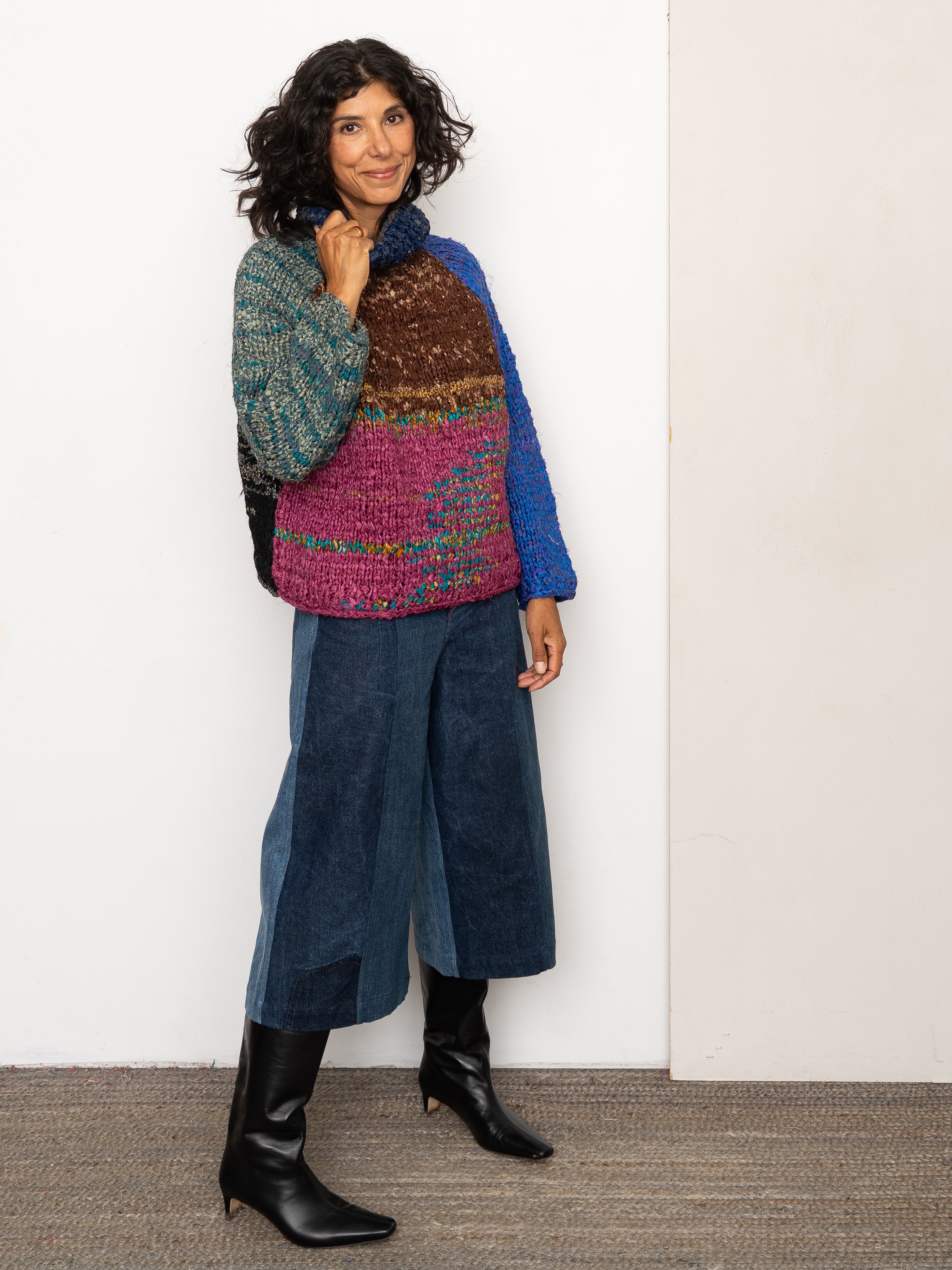 The Vishnu Knitted Silk Roll-Neck Sweater